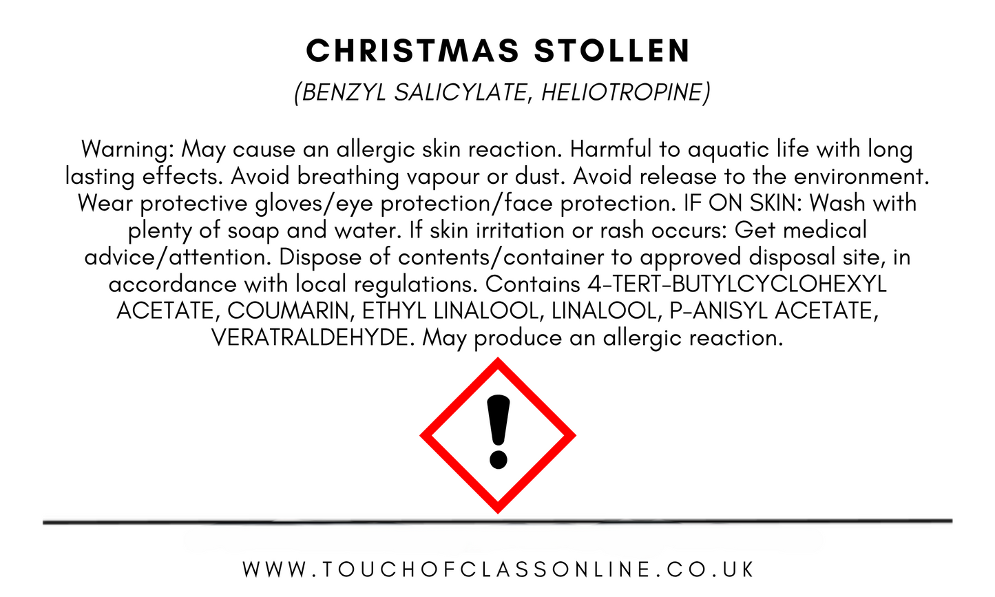 Christmas Stollen | Wax Melt | Snap Bar | Christmas Edition