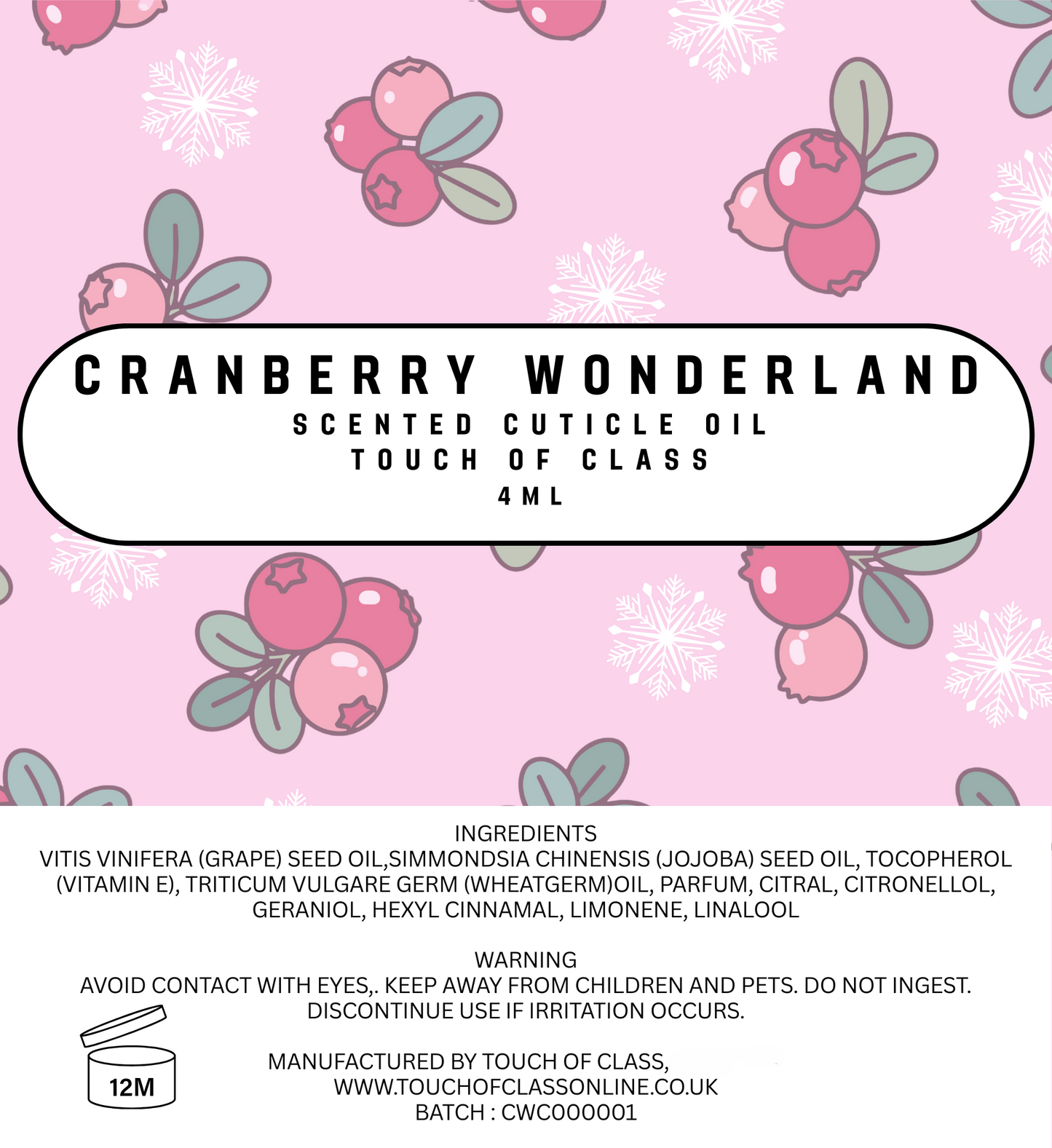 Cranberry Wonderland | Cuticle Oil | Christmas Edition