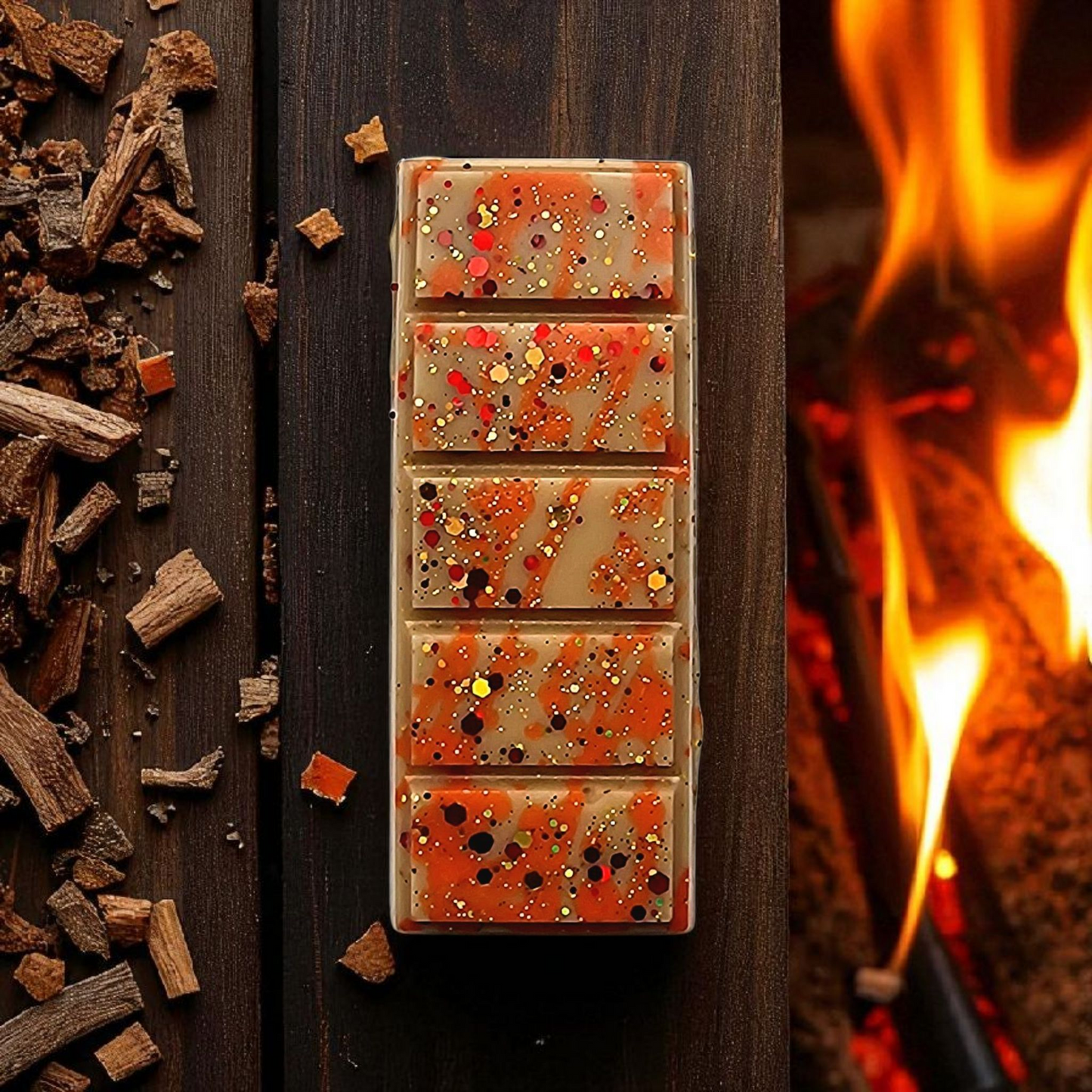 Crackling Log Fire | Wax Melt | Snap Bar