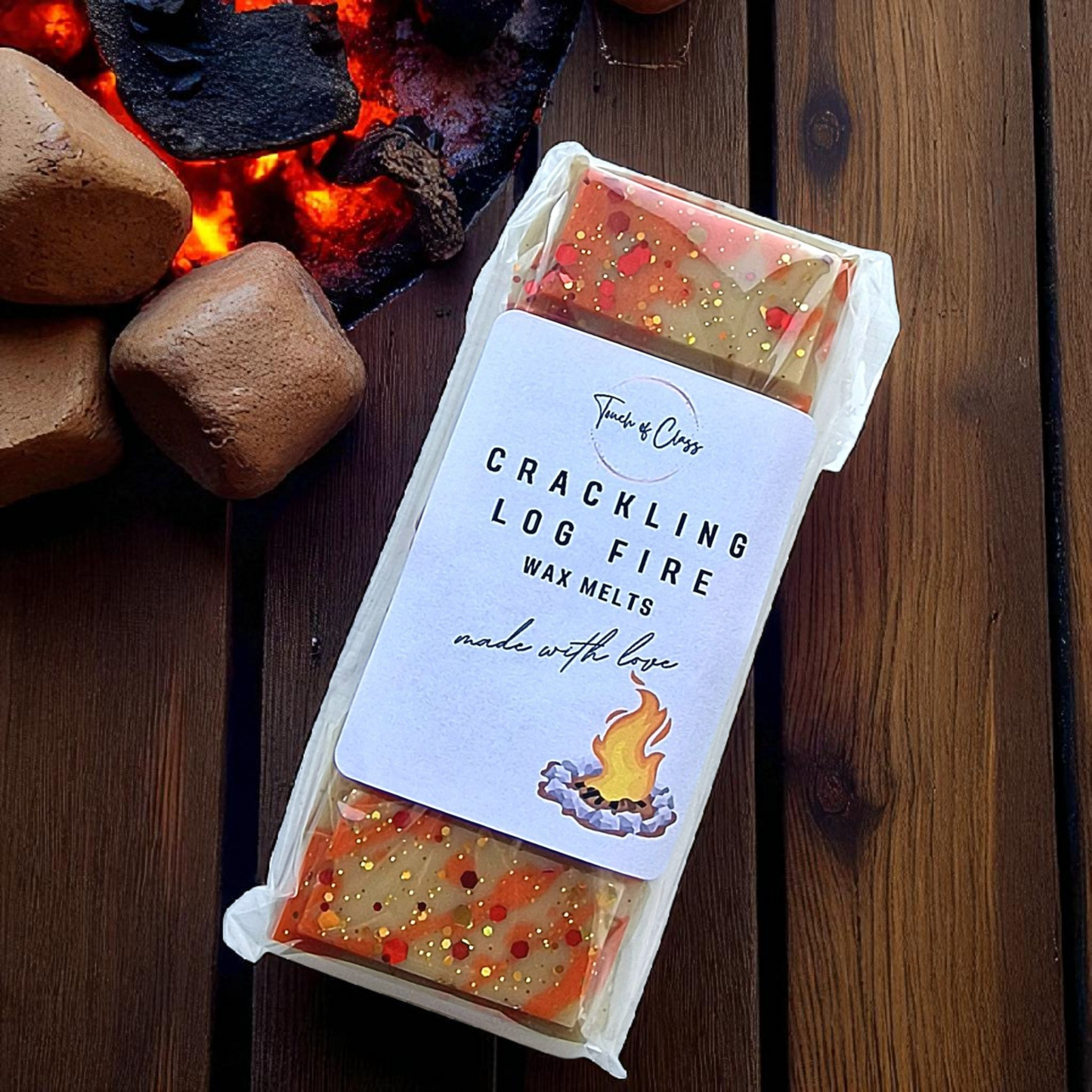 Crackling Log Fire | Wax Melt | Snap Bar